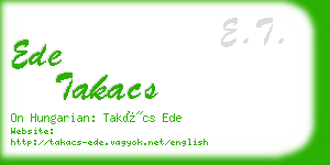 ede takacs business card